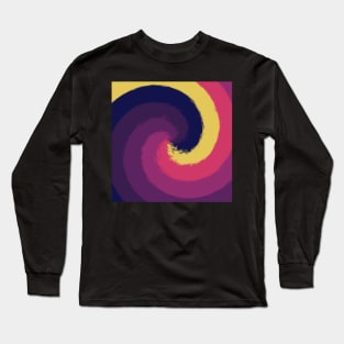 Swirl Of Sun Set Colors Pattern Long Sleeve T-Shirt